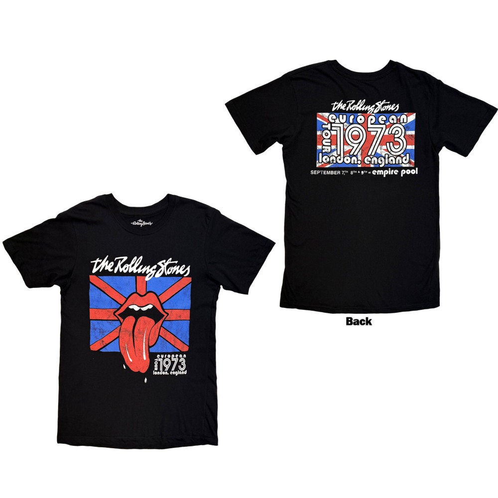 The Rolling Stones - London 1973 Heren Tshirt - Zwart